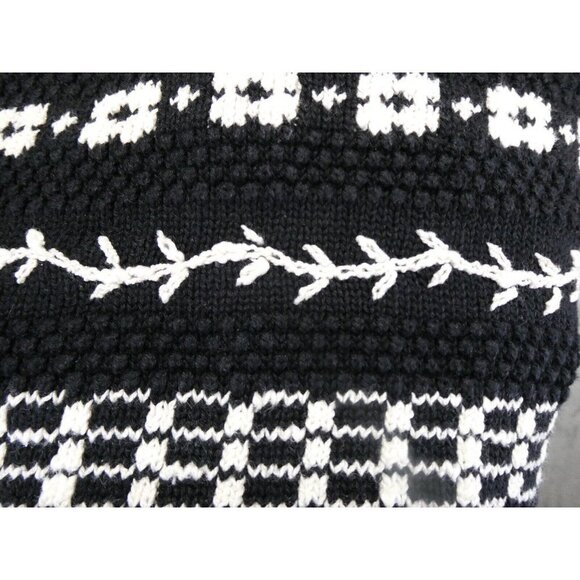 Vintage Marisa Christina Studio Sweater Tunic XL‎ Short Sleeve Texture B&W - Picture 8 of 10